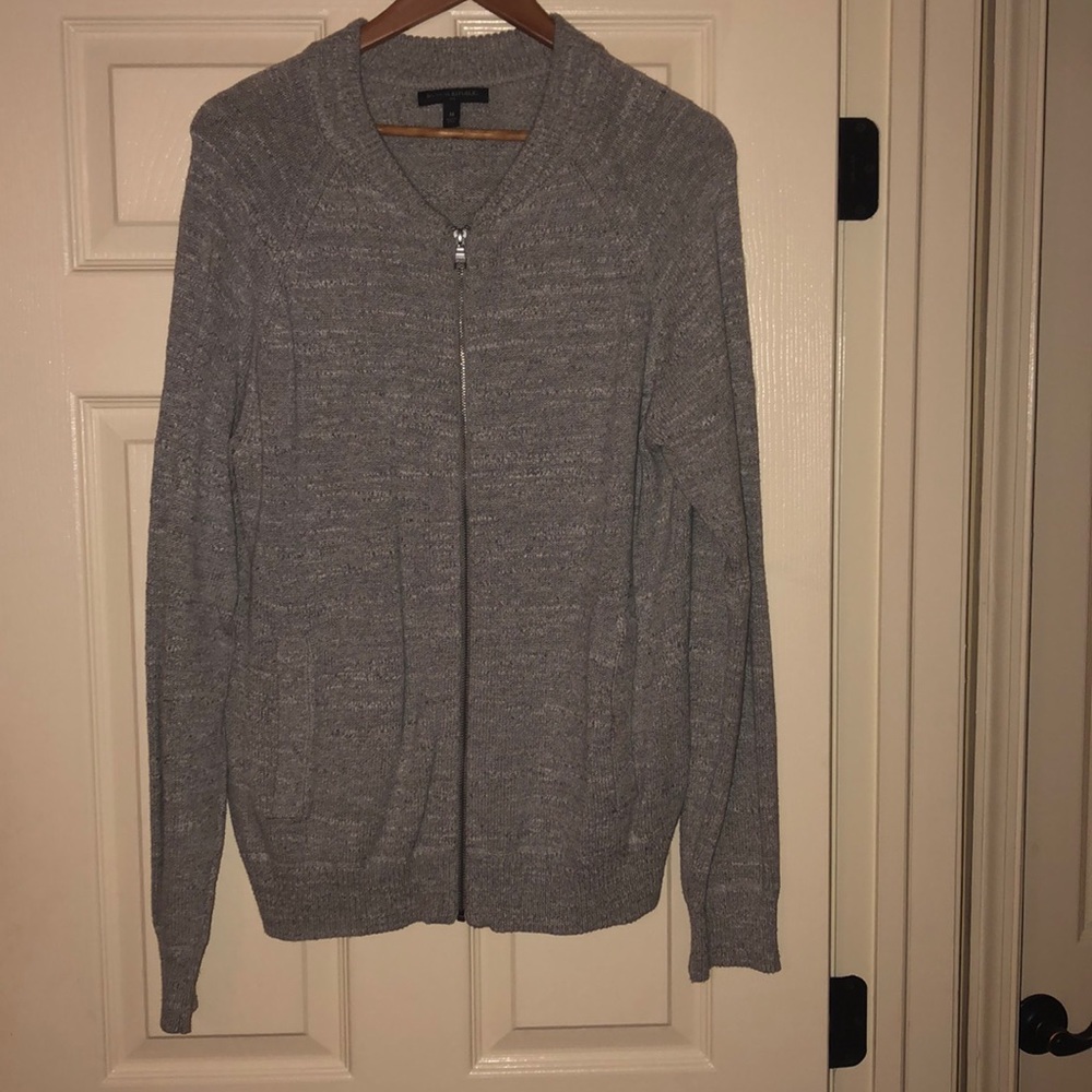 Men’s Full Zip Banana Republic Grey Sweater